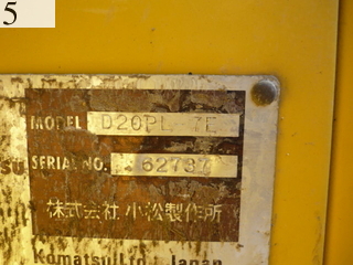 Used Construction Machine Used KOMATSU KOMATSU Bulldozer  D20PL-7E