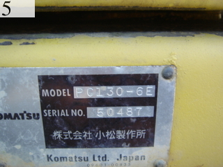 Used Construction Machine Used KOMATSU KOMATSU Excavator 0.4-0.5m3 PC130-6E