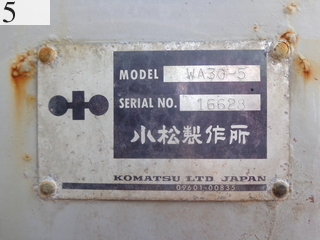 中古建設機械 中古 コマツ KOMATSU ホイール・ローダ １．０立米以上 WA30-5