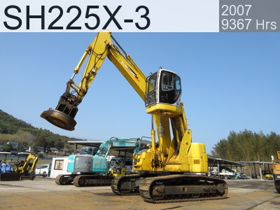 Used Construction Machine used  Material Handling / Recycling excavators Magnet SH225X-3 #5072, 2007Year 9367Hours