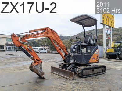 Used Construction Machine Used HITACHI Excavator ~0.1m3 ZX17U-2 #14345, 2011Year 3102Hours
