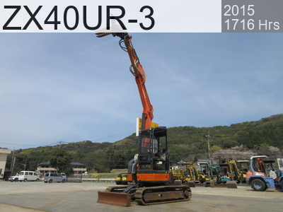 Used Construction Machine used  Demolition excavators Mini moku ZX40UR-3 #35655, 2015Year 1697Hours