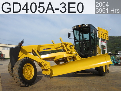 Used Construction Machine Used KOMATSU Grader Articulated frame GD405A-3E0 #6033, 2004Year 3961Hours