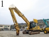 中古建設機械 中古 コマツ KOMATSU 解体機 ロングフロント・ハイリフト PC210LC-10