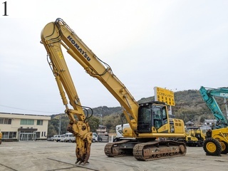 中古建設機械 中古 コマツ KOMATSU 解体機 ロングフロント・ハイリフト PC210LC-10