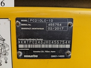 中古建設機械 中古 コマツ KOMATSU 解体機 ロングフロント・ハイリフト PC210LC-10