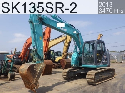 Used Construction Machine used  Excavator 0.4-0.5m3 SK135SR-2 #YY06-20989, 2013Year 3470Hours