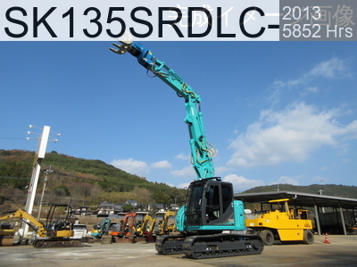 Used Construction Machine used  Demolition excavators Long front SK135SRDLC-2 #YH06-09006, 2013Year 5852Hours