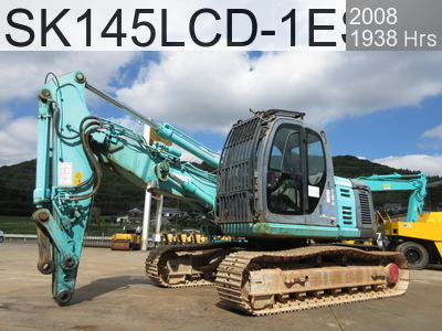 Used Construction Machine used  Demolition excavators Short reach SK145LCD-1ES #YH04-05411, 2008Year 1938Hours