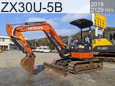 Used Construction Machine Used HITACHI Excavator ~0.1m3 ZX30U-5B #54428, 2019Year 2129Hours