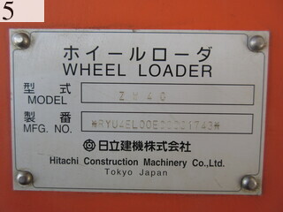 中古建設機械 中古 日立建機 HITACHI ホイール・ローダ １．０立米以下 ZW40