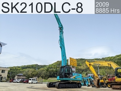 Used Construction Machine Used KOBELCO Demolition excavators Long front SK210DLC-8 #YQ11-07206, 2009Year 8885Hours