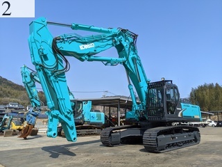 中古建設機械 中古 コベルコ建機 KOBELCO 解体機 ロングフロント・ハイリフト SK350DLC-8