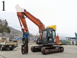 中古建設機械 中古 日立建機 HITACHI 解体機 ロングフロント・ハイリフト ZX135USK-5B