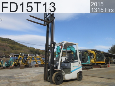 Used Construction Machine Used UNICARRIERS Forklift Diesel engine FD15T13 #F134-30805, 2015Year 1315Hours