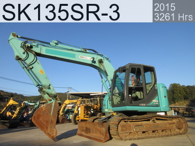 Used Construction Machine Used KOBELCO Excavator 0.4-0.5m3 SK135SR-3 #YY07-27078, 2015Year 3261Hours