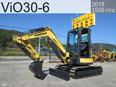 Used Construction Machine Used YANMAR Excavator 0.2-0.3m3 ViO30-6 #6G949, 2018Year 1559Hours