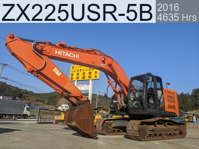 Used Construction Machine Used HITACHI Excavator 0.7-0.9m3 ZX225USR-5B #305640, 2016Year 4635Hours