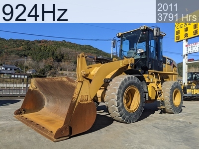 Used Construction Machine Used CAT Wheel Loader bigger than 1.0m3 924Hz #JZZ00428, 2011Year 3791Hours