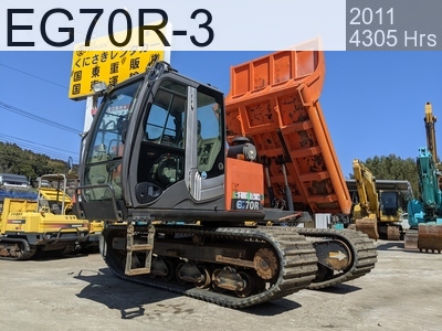Used Construction Machine Used HITACHI Crawler carrier Crawler Dump Rotating EG70R-3 #30336, 2011Year 4305Hours