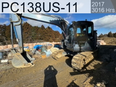 Used Construction Machine Used KOMATSU Excavator 0.4-0.5m3 PC138US-11 #51794, 2018Year 3017Hours
