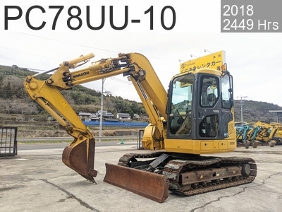 Used Construction Machine Used KOMATSU Excavator 0.2-0.3m3 PC78UU-10 #34363, 2018Year 2449Hours