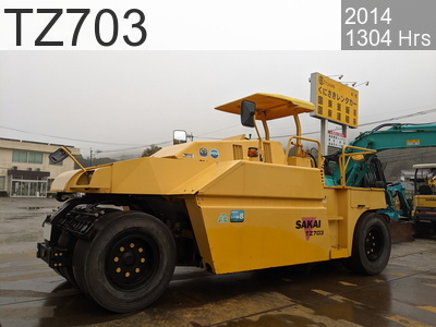 Used Construction Machine Used SAKAI Roller Tire rollers TZ703 #40245, 2014Year 1304Hours
