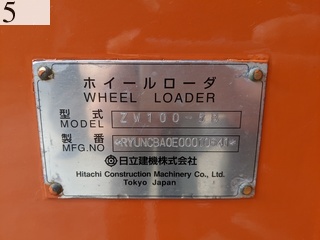 中古建設機械 中古 日立建機 HITACHI ホイール・ローダ １．０立米以上 ZW100-5B