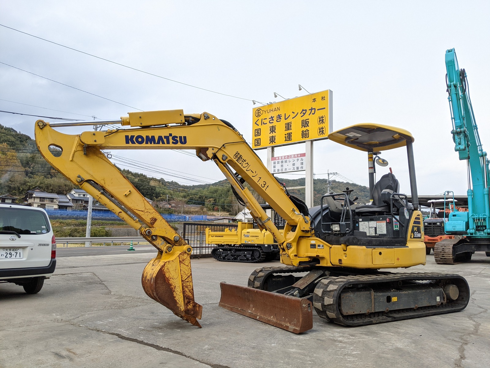 中古建設機械 中古 コマツ KOMATSU 油圧ショベル・バックホー ０．１立米以下 PC55MR-5