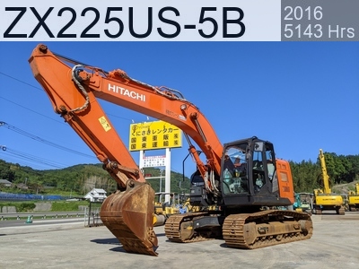 Used Construction Machine Used HITACHI Excavator 0.7-0.9m3 ZX225US-5B #306021, 2016Year 5143Hours