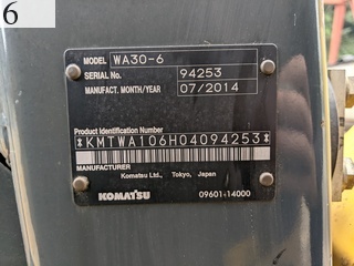 中古建設機械 中古 コマツ KOMATSU ホイール・ローダ １．０立米以下 WA30-6