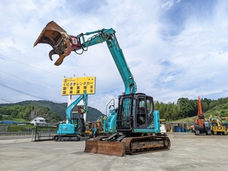 中古建設機械 中古 コベルコ建機 林業機械 フェラーバンチャザウルスロボ SK135SR-5F 写真