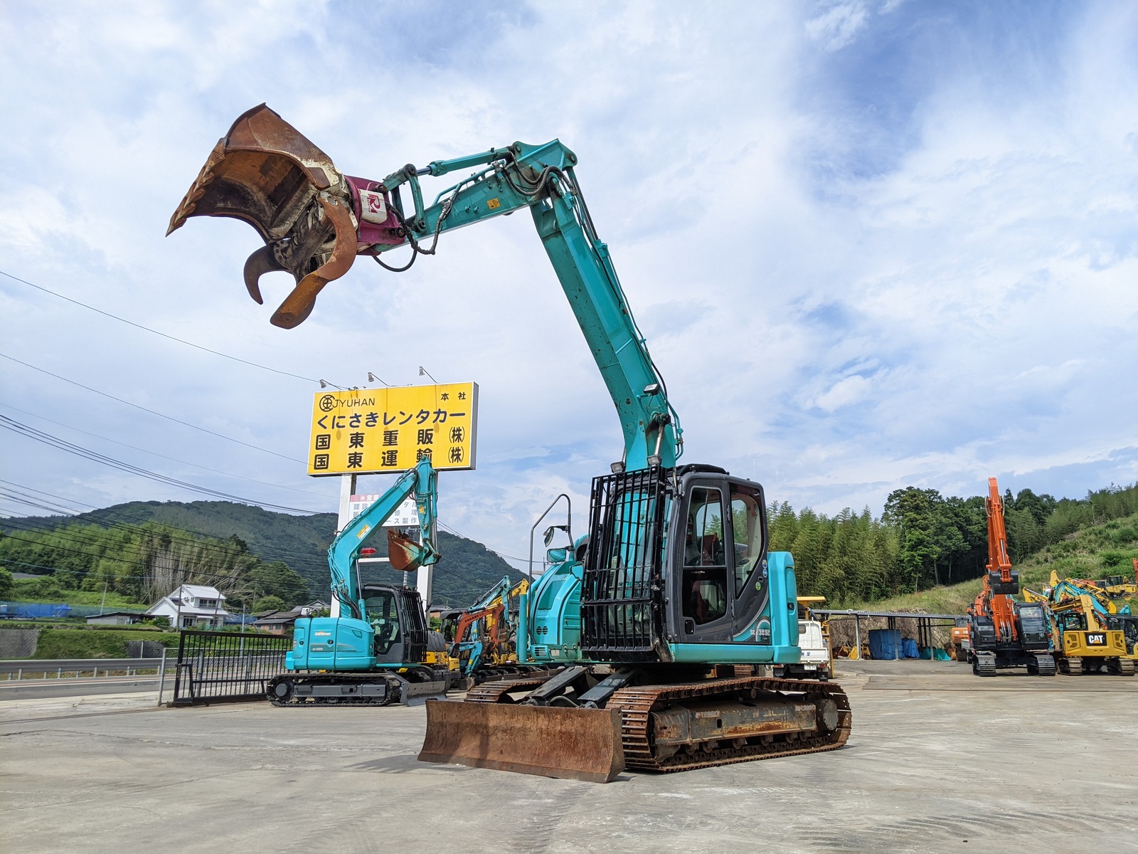 中古建設機械 中古 コベルコ建機 KOBELCO 林業機械 フェラーバンチャザウルスロボ SK135SR-5F