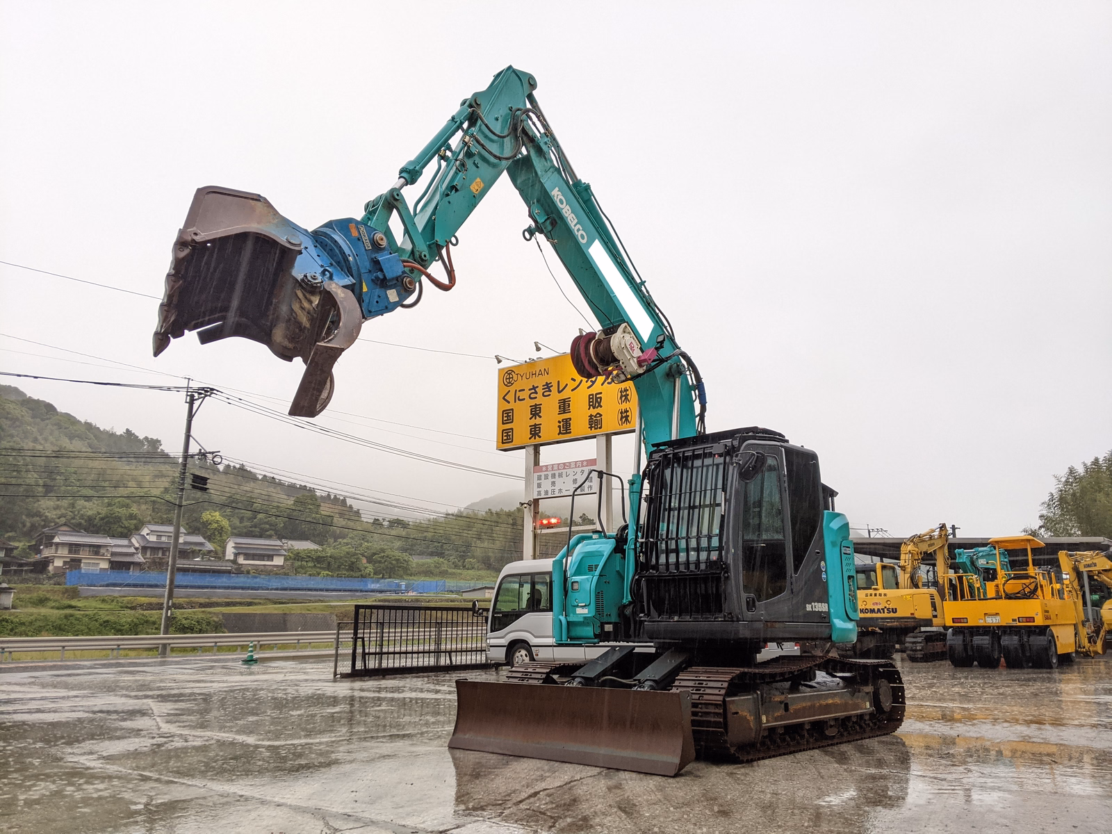 Used Construction Machine Used KOBELCO Forestry excavators Feller Buncher Zaurus Robo SK135SR-7F Photos