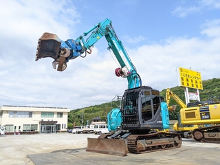 中古建設機械 中古 コベルコ建機 林業機械 フェラーバンチャザウルスロボ SK135SR-7F 写真