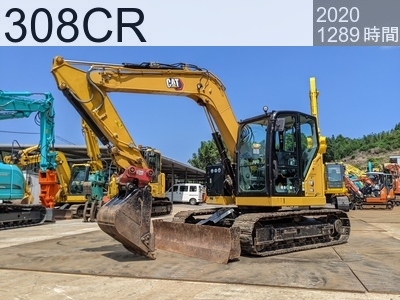 中古建設機械 中古 キャタピラー 油圧ショベル・バックホー ０．２－０．３立米 308CR #801383, 2020年式 1289時間