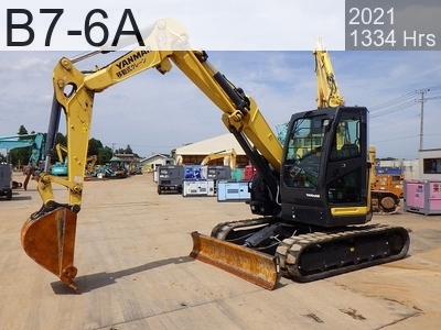 Used Construction Machine Used YANMAR Excavator 0.2-0.3m3 B7-6A #6G376, 2021Year 1334Hours