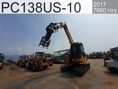 Used Construction Machine Used KOMATSU Material Handling / Recycling excavators Grapple PC138US-10 #47642, 2017Year 7660Hours