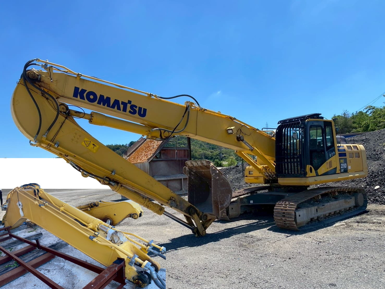 中古建設機械 中古 コマツ KOMATSU 解体機 ロングフロント・ハイリフト PC210LC-10