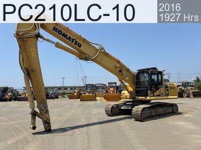 Used Construction Machine Used KOMATSU Demolition excavators Long front PC210LC-10 #455202, 2016Year 1927Hours