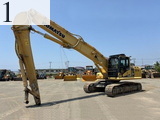 中古建設機械 中古 コマツ KOMATSU 解体機 ロングフロント・ハイリフト PC210LC-10