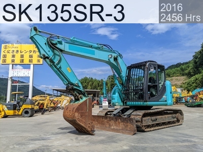 Used Construction Machine Used KOBELCO Excavator 0.4-0.5m3 SK135SR-3 #YY07-28737, 2016Year 2452Hours