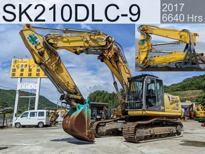 Used Construction Machine Used KOBELCO Demolition excavators Long front SK210DLC-9 #YQ13-11200, 2017Year 6640Hours
