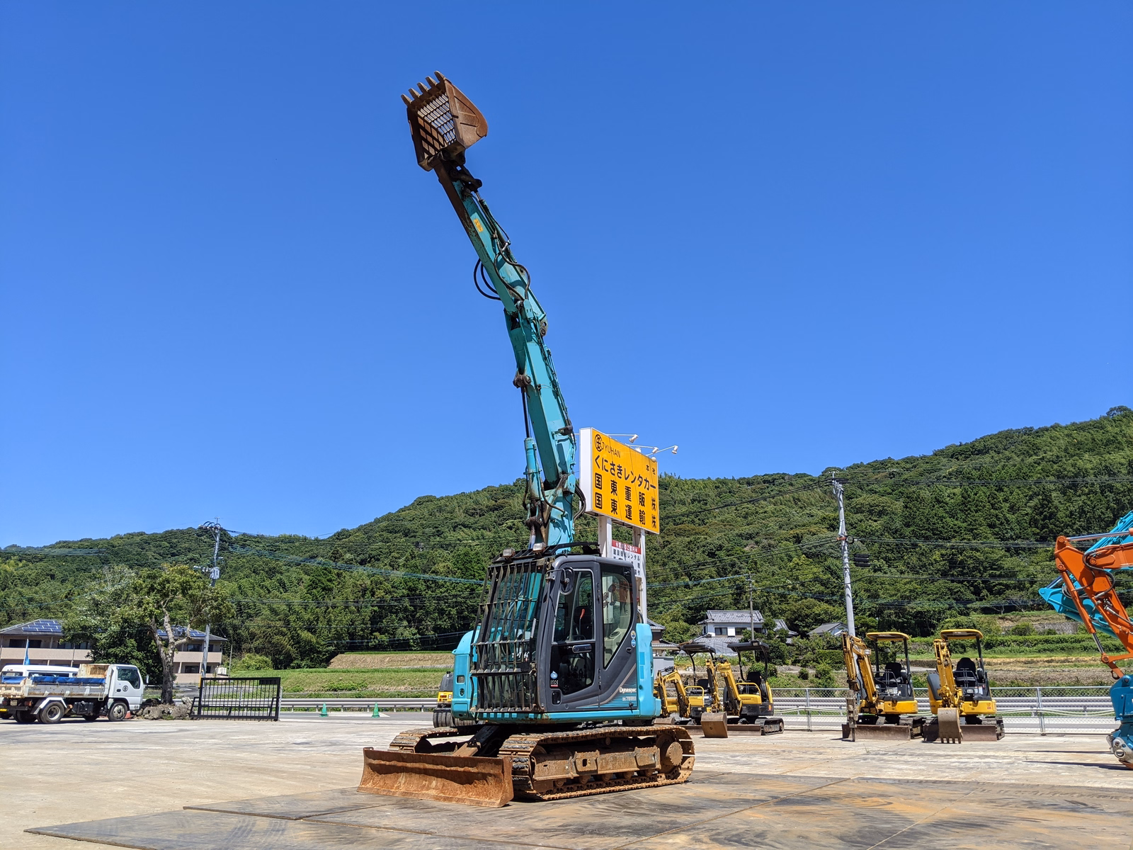 中古建設機械 中古 コベルコ建機 解体機 ロングフロント・ハイリフト SK75SRD-3E 写真