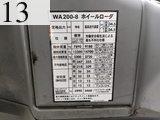 中古建設機械 中古 コマツ KOMATSU ホイール・ローダ １．０立米以上 WA200-8