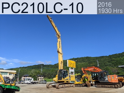 Used Construction Machine Used KOMATSU Demolition excavators Long front PC210LC-10 #455202, 2016Year 1927Hours