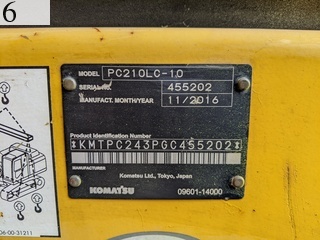 中古建設機械 中古 コマツ KOMATSU 解体機 ロングフロント・ハイリフト PC210LC-10