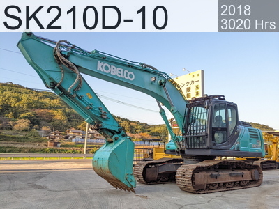 Used Construction Machine Used KOBELCO Excavator 0.7-0.9m3 SK210D-10 #YN15-80627, 2018Year 3001Hours