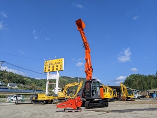 中古建設機械 中古 日立建機 解体機 ロングフロント・ハイリフト ZX135USK-5B 写真