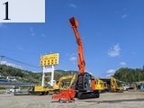 中古建設機械 中古 日立建機 HITACHI 解体機 ロングフロント・ハイリフト ZX135USK-5B